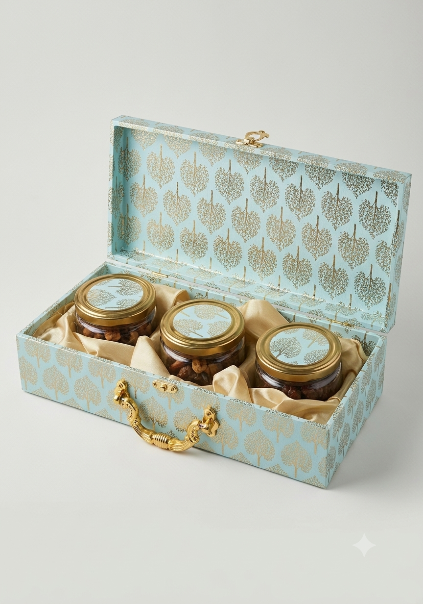 3 JAR GIFT BOX HANDLE
