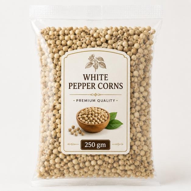 WHITE PEPPERS 250GM PKT