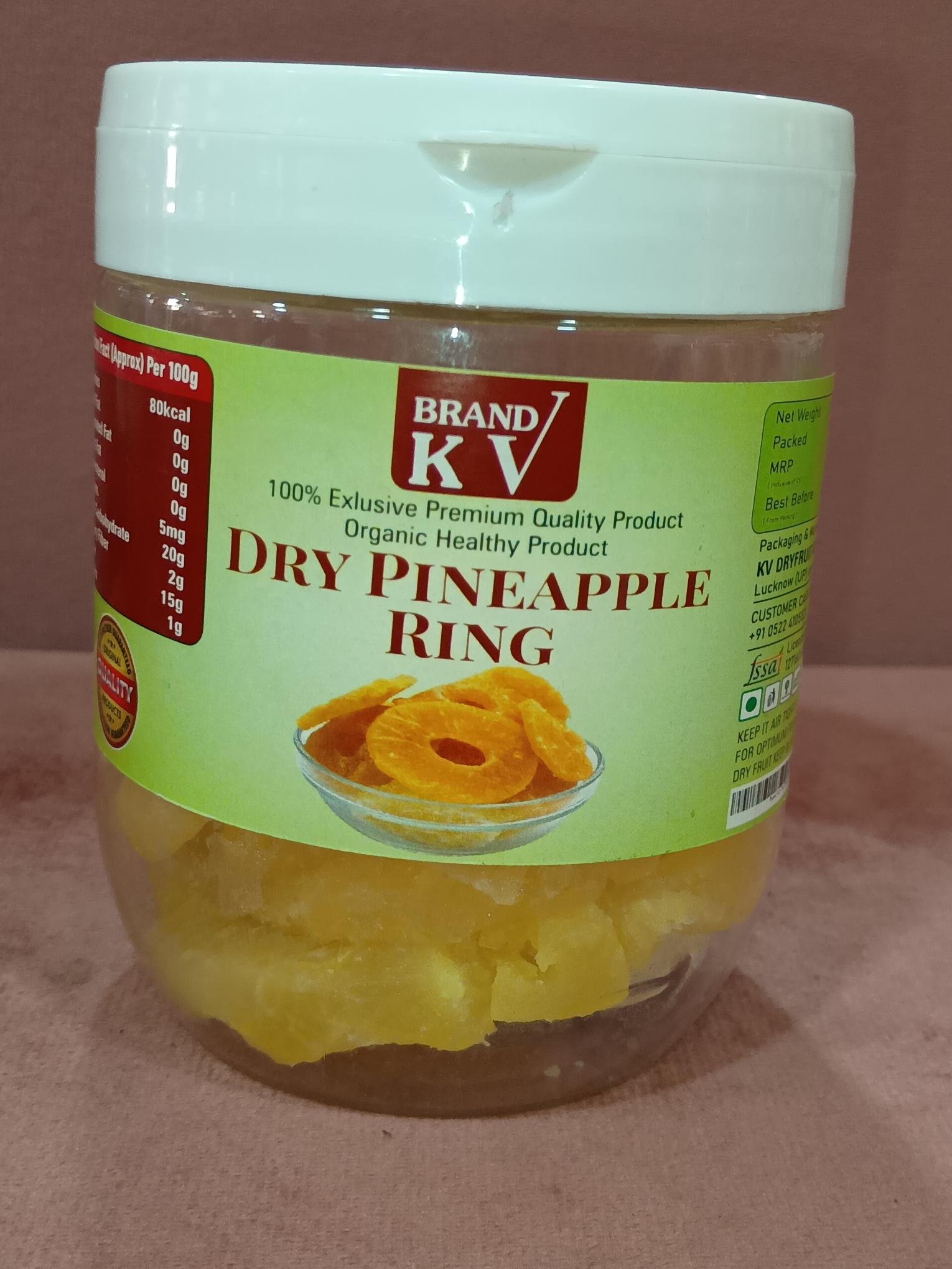 DRY PINEAPPLE RING 250GM JAR