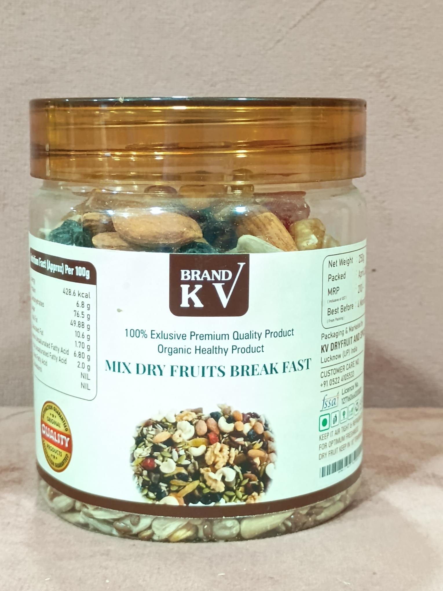 MIX DRYFRUIT 250GM BREAKFAST JAR