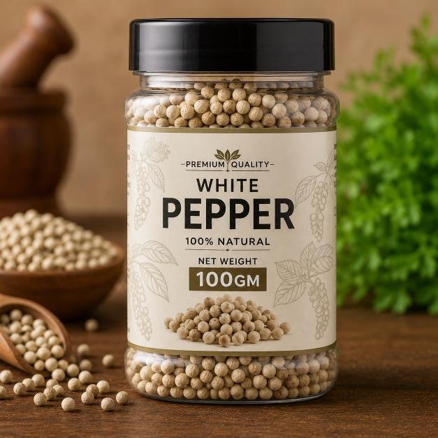 WHITE PEPPER 100GM JAR