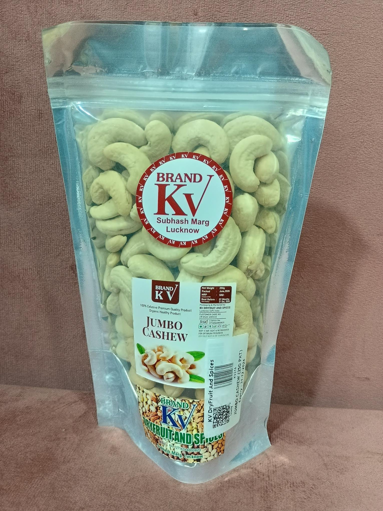 KAJU JUMBO 250GM PKT