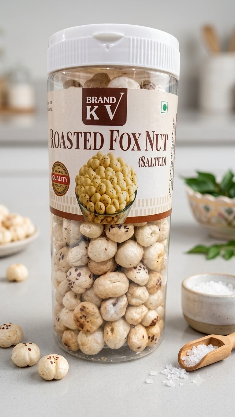 MAKHANA ROASTED SALTED 100GM JAR