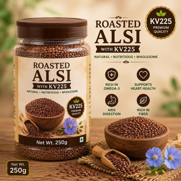 FLAX SEEDS ROASTED 250GM JAR