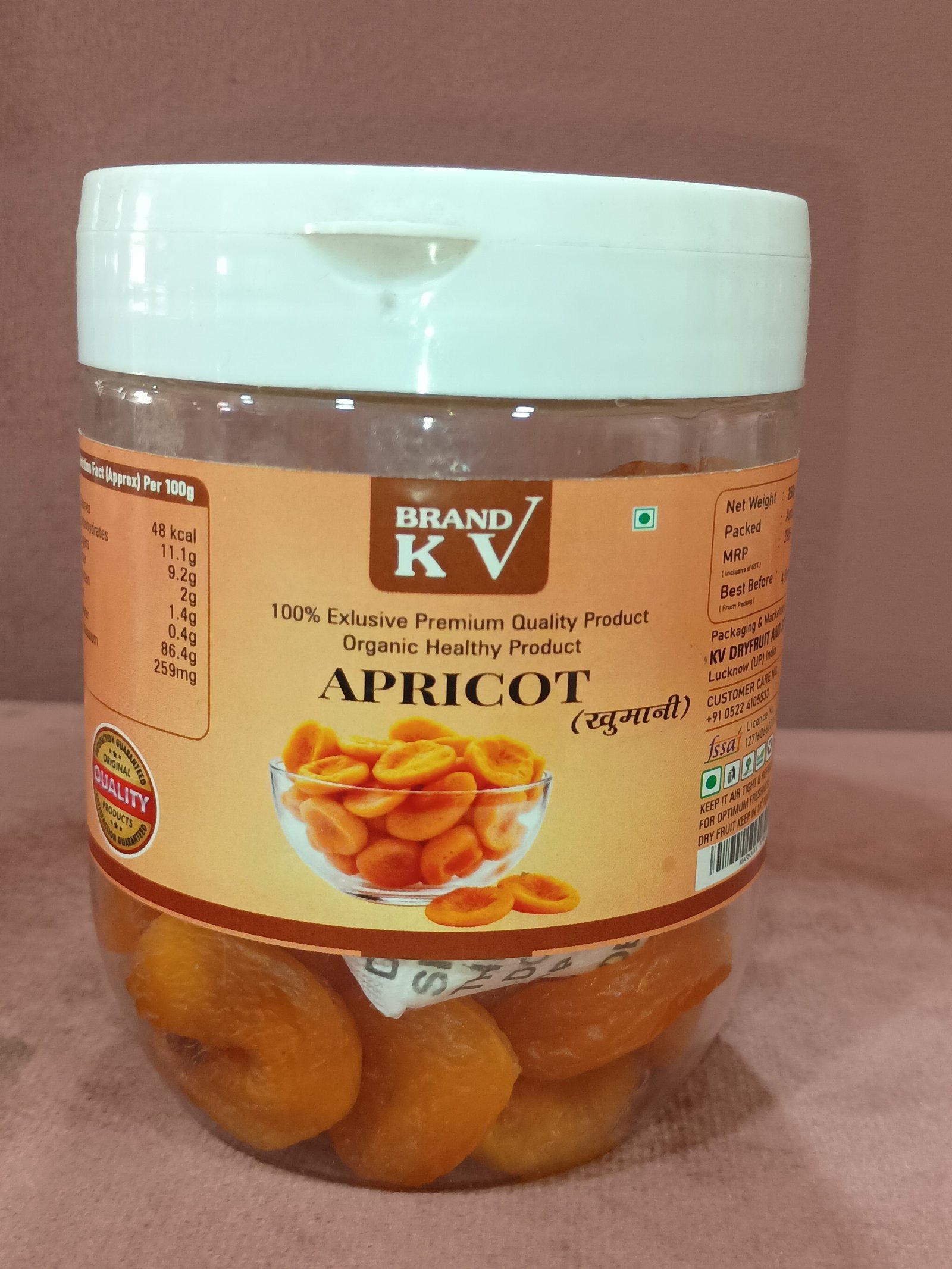 APRICOT KHUBANI SEEDLESS 250GM JAR