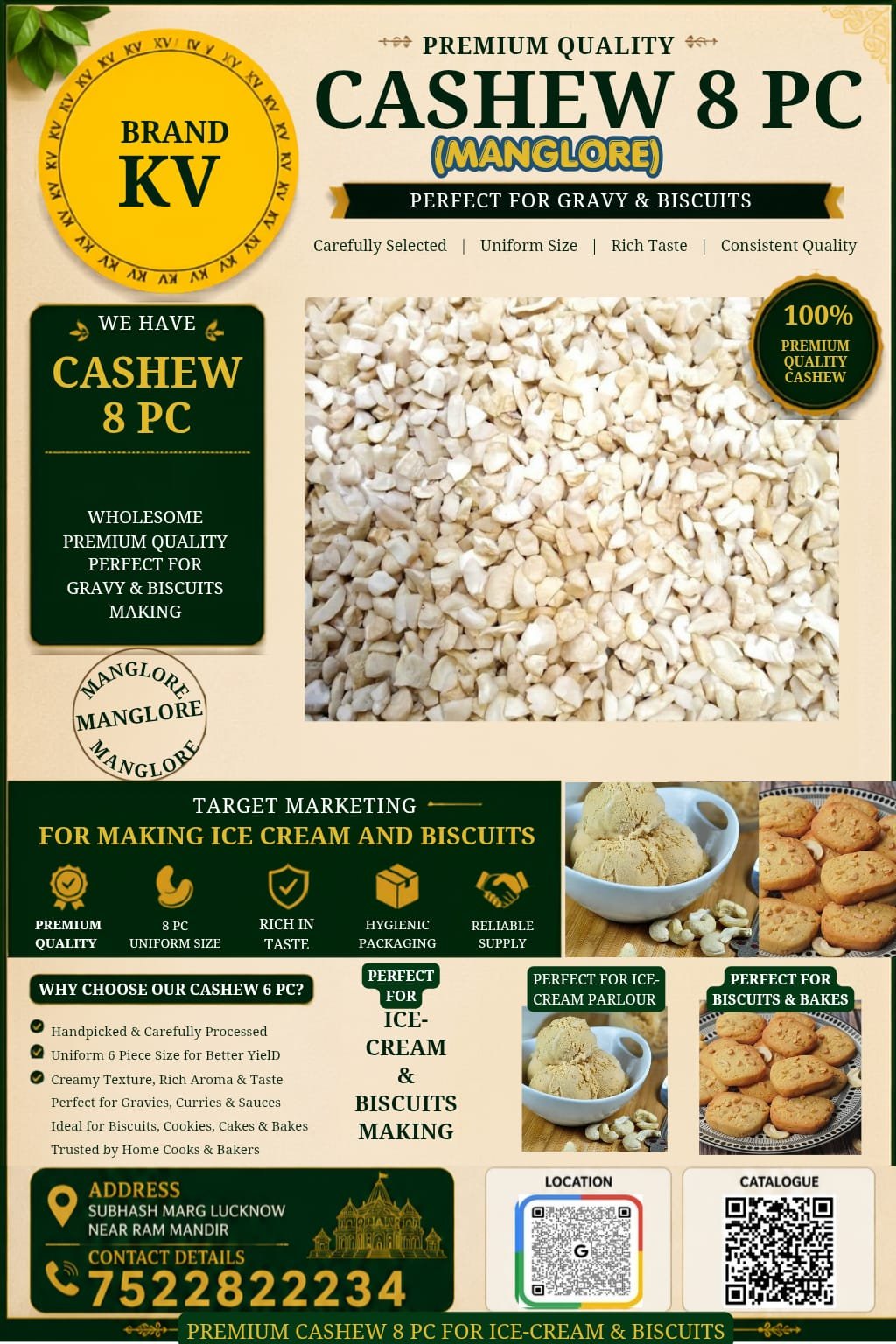 KAJU 8 PCS 500GM PKT