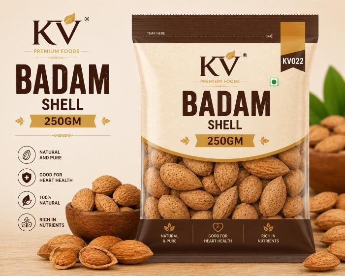 BADAM SHELL 250GM PKT