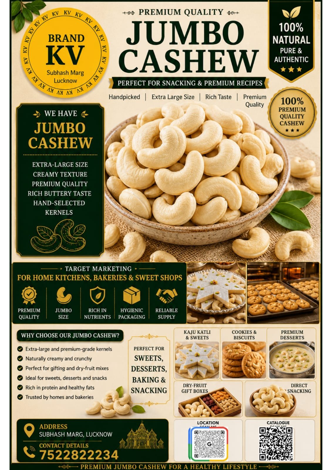 KAJU JUMBO 500GM PKT