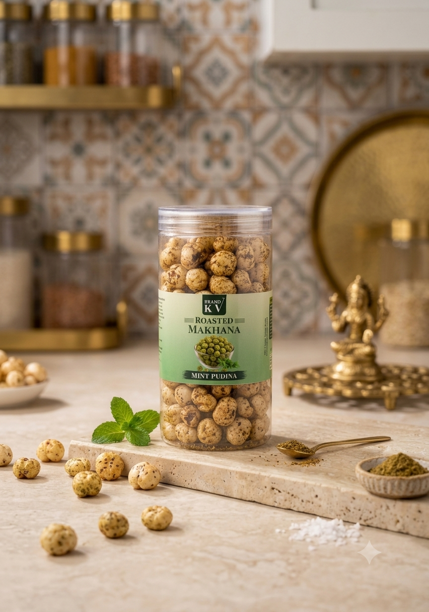MAKHANA MINT PUDINA ROASTED 80GM JAR