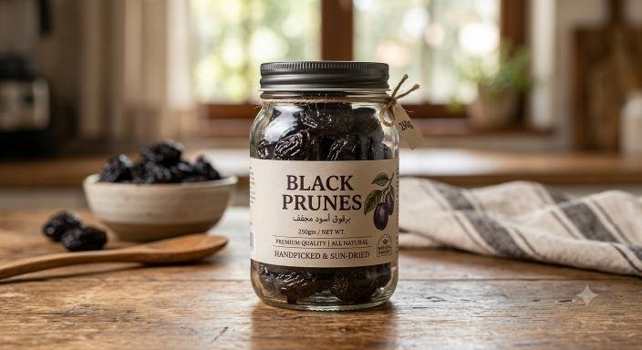 BLACK PRUNES 250GM JAR